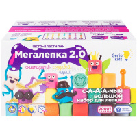 Картинка Набор д/лепки из теста 20 цветов 50гр. 40шт. "Мегалепка 2.0" (12 формочек, 2 стека, скалка, аксессуа от магазина "Карандаш" Набор д/лепки из теста 20 цветов 50гр. 40шт. "Мегалепка 2.0" (12 формочек, 2 стека, скалка, аксессуа от магазина "Карандаш"