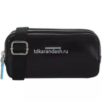 Клатч мужской "Blue Square" 19.5x10x6,5см 3 отделения, натуральная кожа, черный AC2141B2/N от магазина "Карандаш"