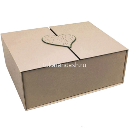 Коробка подарочная 26х21х10см светло-коричневая BJ6641 от магазина "Карандаш"
