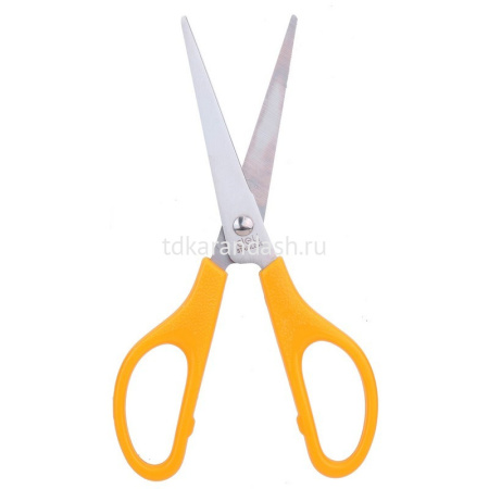 Ножницы 17см сталь, оранжевые, ручки пластик E0603 от магазина "Карандаш"