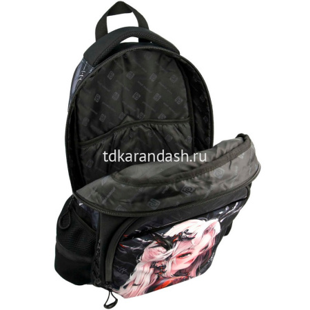 Рюкзак "Девушка панк" 31х44х16см, 600гр, 1 отделение, 5 карманов, черный 68253 от магазина "Карандаш"