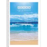 Тетрадь А4 96л клетка "Океан" на гребне 4 дизайна 96Т4B1гр/033749 от магазина "Карандаш"