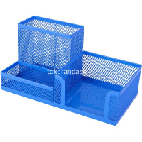 Подставка-органайзер 18x8x9см 3 отделения, сетчатая, металл, 3 цвета 9154 от магазина "Карандаш"