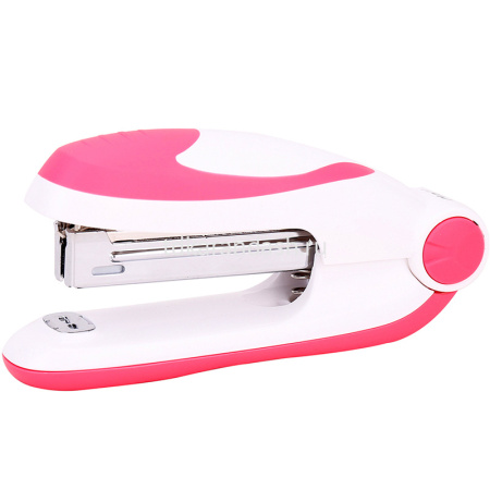 Степлер №10 15л глубина 50мм розовый/белый E0228 от магазина "Карандаш"