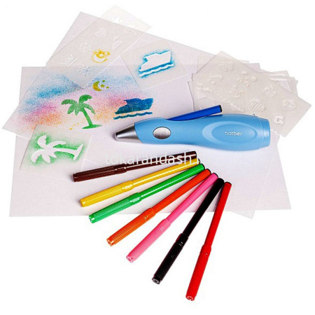 Фломограф электрический с трафаретами и фломастерами в картонной коробке EA-9084/065761 от магазина "Карандаш"