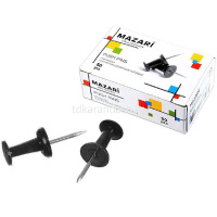 Кнопки-гвоздики силовые черные 50шт в картонной коробке M-6890 от магазина "Карандаш"