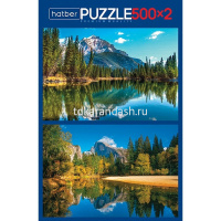 Пазлы 500+500 эл. "Premium. 2 картинки в 1 коробке. Горное озеро" 46х34см 061273 от магазина "Карандаш"