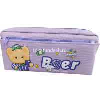 Пенал "Baer" 20,5х9х6см прямоугольный, 1 отделение, 1 карман, текстиль, 3 цвета 11682-24 от магазина "Карандаш"