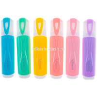 Набор маркеров текстовыделителей "Fluo Pep's Classic" 6шт, клиновидный наконечник, толщина линии 1-5 от магазина "Карандаш"