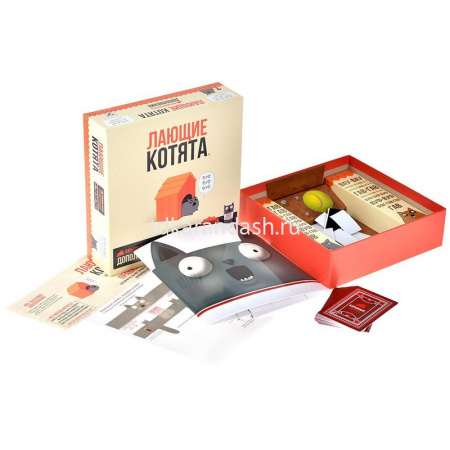 Игра настольная "Взрывные котята: Лающие котята" 20х20см (20 карт, котокорона силы) 915635 от магазина "Карандаш"