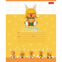 Тетрадь А5 12л косая линия "Лесята" на скобе 5 дизайнов 080090 от магазина "Карандаш"