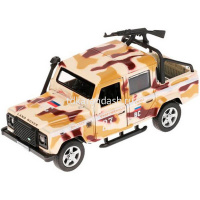Машина "Land Rover Defender 110 Pick-up" хаки, инерционная, металл 12см (открывающиеся двери) от магазина "Карандаш"