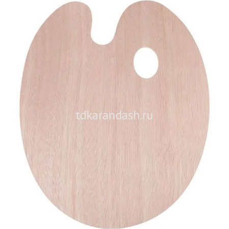 Палитра 23,5х30см овальная дерево Y10728-24 от магазина "Карандаш"