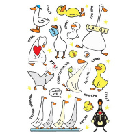 Наклейки "Гуси и утки" А5 16х23,5см 4 листа в пакете с европодвесом 4Н5н/091819 от магазина "Карандаш"