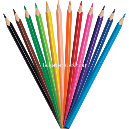 Карандаши акварельные 12 цветов "COLOR'PEPS" с кисточкой картон 836011 от магазина "Карандаш"