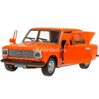Машина "Ваз-2101" оранжевая, инерционная, металл 12см (открывающиеся двери) 2101-12-OG от магазина "Карандаш"