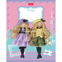 Тетрадь А5 18л клетка "Модные подружки" на скобе 5 дизайнов 18Т5В1/063812 от магазина "Карандаш"