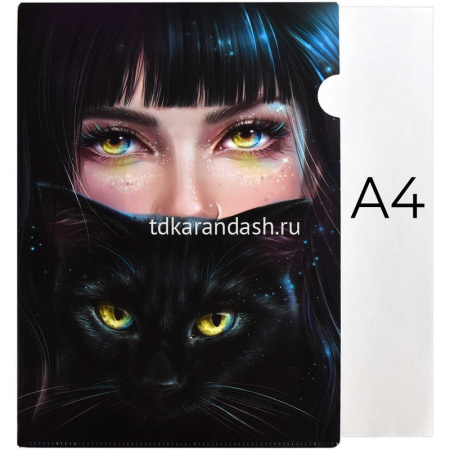 Папка-уголок "Зеркало души" А4 полипропилен 0,18мм УФ-печать 65892 от магазина "Карандаш"