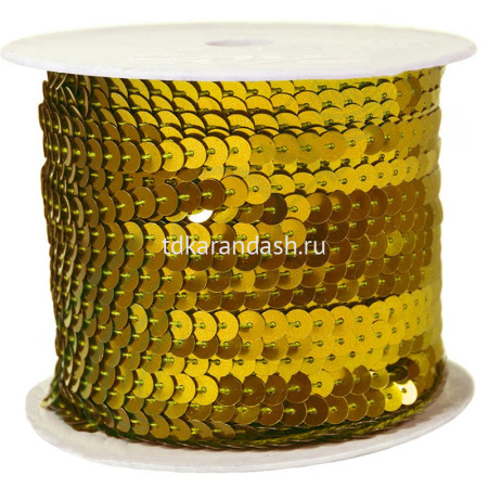 Тесьма Пайетки 5м, золото Y2354-15