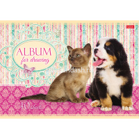 Альбом для рисования А4 40л "Маленькие друзья" на скобе 5 дизайнов 40А4В/004128 от магазина "Карандаш"