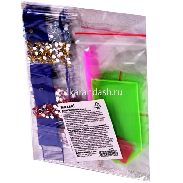 Алмазная мозаика-наклейки "Животные" 12 наклеек на листе M-11910 от магазина "Карандаш"