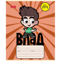 Тетрадь А5 12л косая линия "Влад А4" на скобе 5 дизайнов 082391 от магазина "Карандаш"