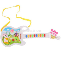 Гитара электронная с микрофоном 42х14см пластик (свет, звук) 972863/725 от магазина "Карандаш"