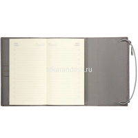 Ежедневник недатированный А5 "Dolce Vita" 192стр., темно-серый, карман на молнии, искусственная кожа от магазина "Карандаш"