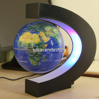 Глобус парящий 25х25см синий, на подставке, подсветка, пластик EV-C-6-BLU от магазина "Карандаш"