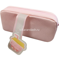 Пенал "Milk tea" 21х10,5х5,5см, прямоугольный, 1 отделение, 1 карманн, на кпопке, текстиль, кораллов от магазина "Карандаш"