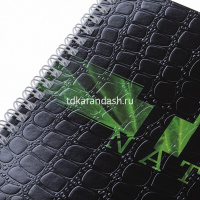 Тетрадь А4 96л клетка "Nature" на спирали, перфорация, тиснение CROCO 4 дизайна 072851 от магазина "Карандаш"
