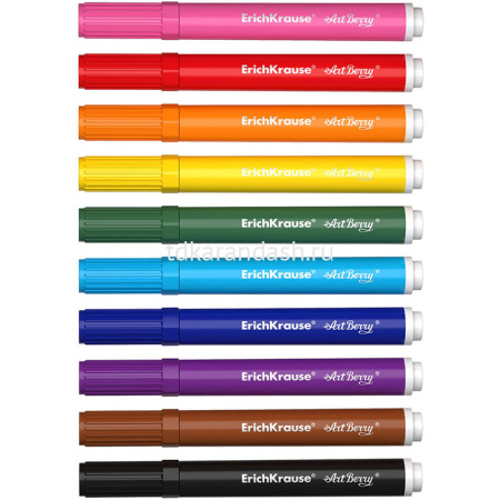 Фломастеры 10 цветов для ткани, 3 трафарета, картон 34937 от магазина "Карандаш"