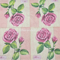 Набор салфеток для декупажа 33х33мм 20шт Цветы Y6785-18 от магазина "Карандаш"