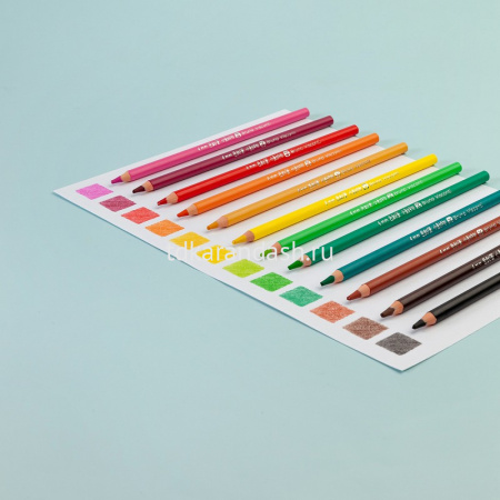 Карандаши 18 цветов "Kawaii animals" круглые, пластиковые, картон, 4 вида 30-0128 от магазина "Карандаш"