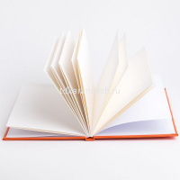 Скетчбук 14,5х14,5см 20л 300г/м2 акварельная бумага, 100% хлопок, на резинке, твер.обложка,оранжевый от магазина "Карандаш"