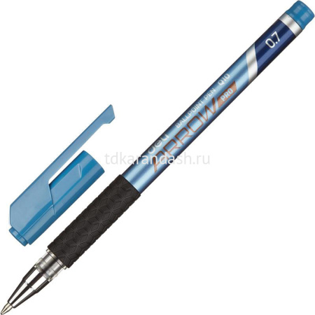 Ручка шариковая "Arrow" 0,7мм синяя, резиновый грип, синий корпус EQ10-BL от магазина "Карандаш"