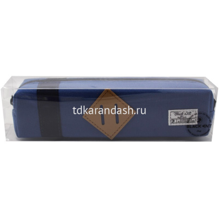 Пенал "Black ant" 20х5,5х5см, квадратный, 1 отделение, текстиль, синий BD5200 от магазина "Карандаш"