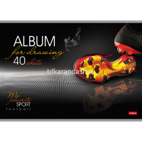 Альбом для рисования А4 40л "СпортКлуб" на скобе 3D лак матовое ламинирование 5 дизайнов 050130 от магазина "Карандаш"