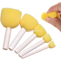 Набор кисть-губка 5шт, диаметр 1,2,3,4,5см, поролон Y10789-24 от магазина "Карандаш"