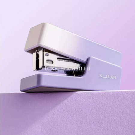 Степлер №24/6,26/6 12л "Nusign" глубина 25мм со скобами, пластик фиолетовый NS083AVIOLET NS083A от магазина "Карандаш"