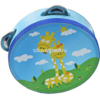 Бубен 15х5см 10 цветов дерево/металл Y6175-17 от магазина "Карандаш"