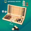 Шахматы, шашки, нарды 3 в 1, 29х29см (фигуры дерево, доска дерево) BJ6947 от магазина "Карандаш"