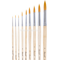 Кисть синтетика круглая №2 длинная ручка 312202 от магазина "Карандаш"