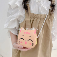 Сумочка "Кошечка" 12х10,5х4см 1 отделение, искусственная кожа, коралловая SD2265 от магазина "Карандаш"