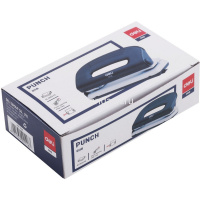 Дырокол "Pro" 10л 2-отв, d-6мм, с линейкой, металл, черный/белый E0118 от магазина "Карандаш"