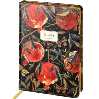 Ежедневник недатированный А5+ "Flora. Гранат" 240стр., золотой срез, искусственная кожа 3-744/02 от магазина "Карандаш"