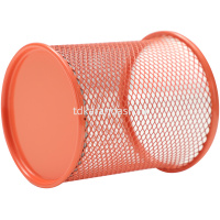 Подставка д/канц.принадлежностей d-9х10см сетчатая металлическая, оранжевая Е9153 от магазина "Карандаш"