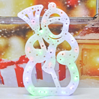 Эл/панно Снеговик 41,5см разноцветное, светодиодное, прозрачный провод, 1 режим Y1435-14 от магазина "Карандаш"