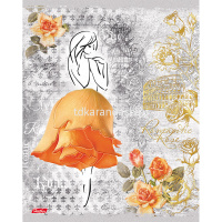 Тетрадь А5 48л клетка "Romantic Rose" на скобе 3D фольга 3D лак матовая ламинация 5 дизайнов 047053 от магазина "Карандаш"