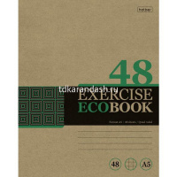 Тетрадь А5 48л клетка "Экобук" на скобе крафт 5 дизайнов 48Т5В1/066259 от магазина "Карандаш"